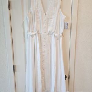 Nine West White Sleeveless Dress Size XL NWT